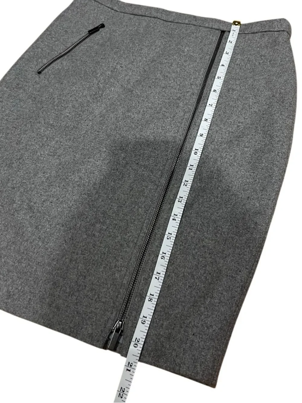 J.Crew Wool Pencil Skirt Light Grey Size 2